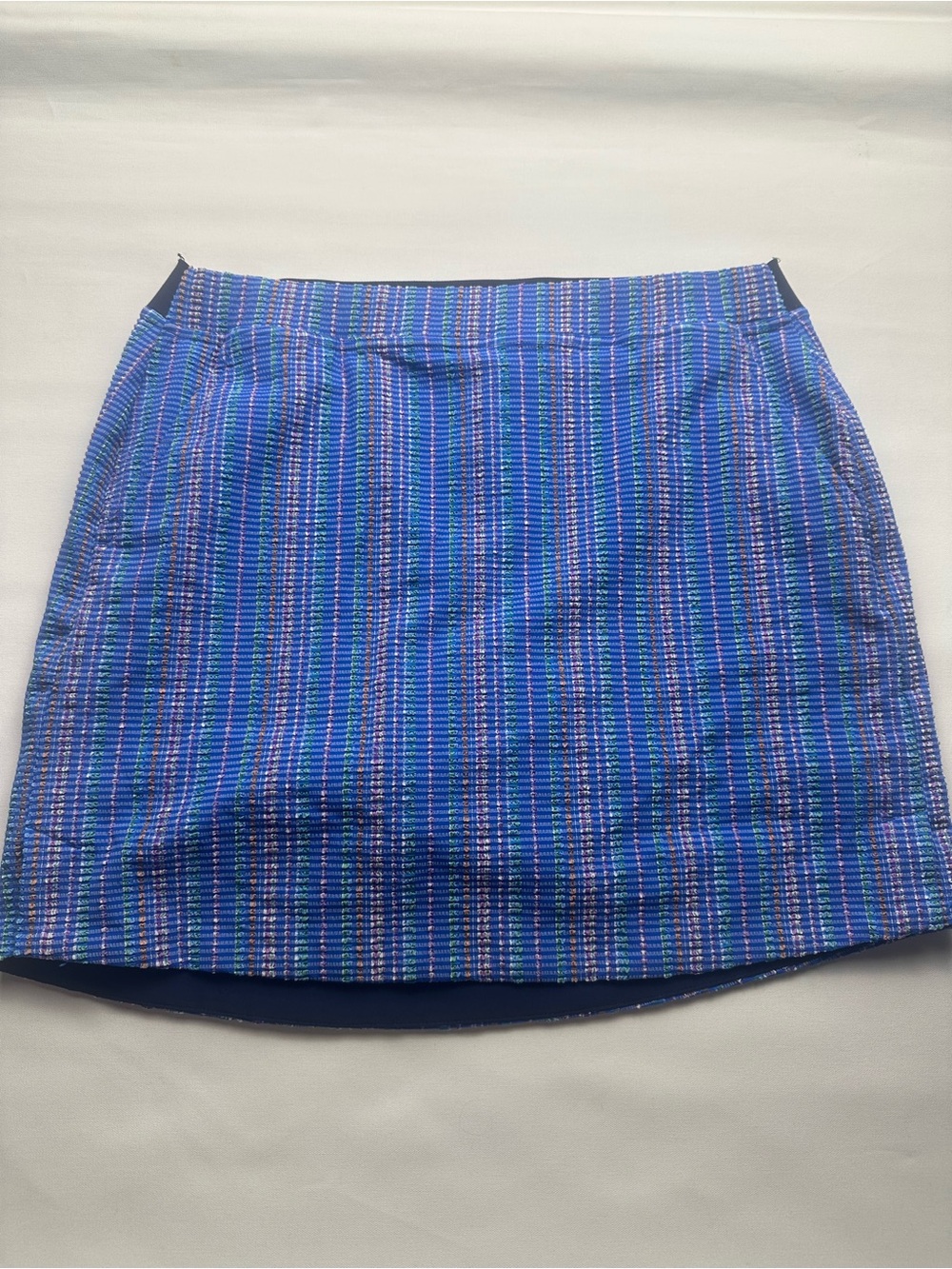 Blue Patterned fitted Women's Polo Golf Skirt. Size M